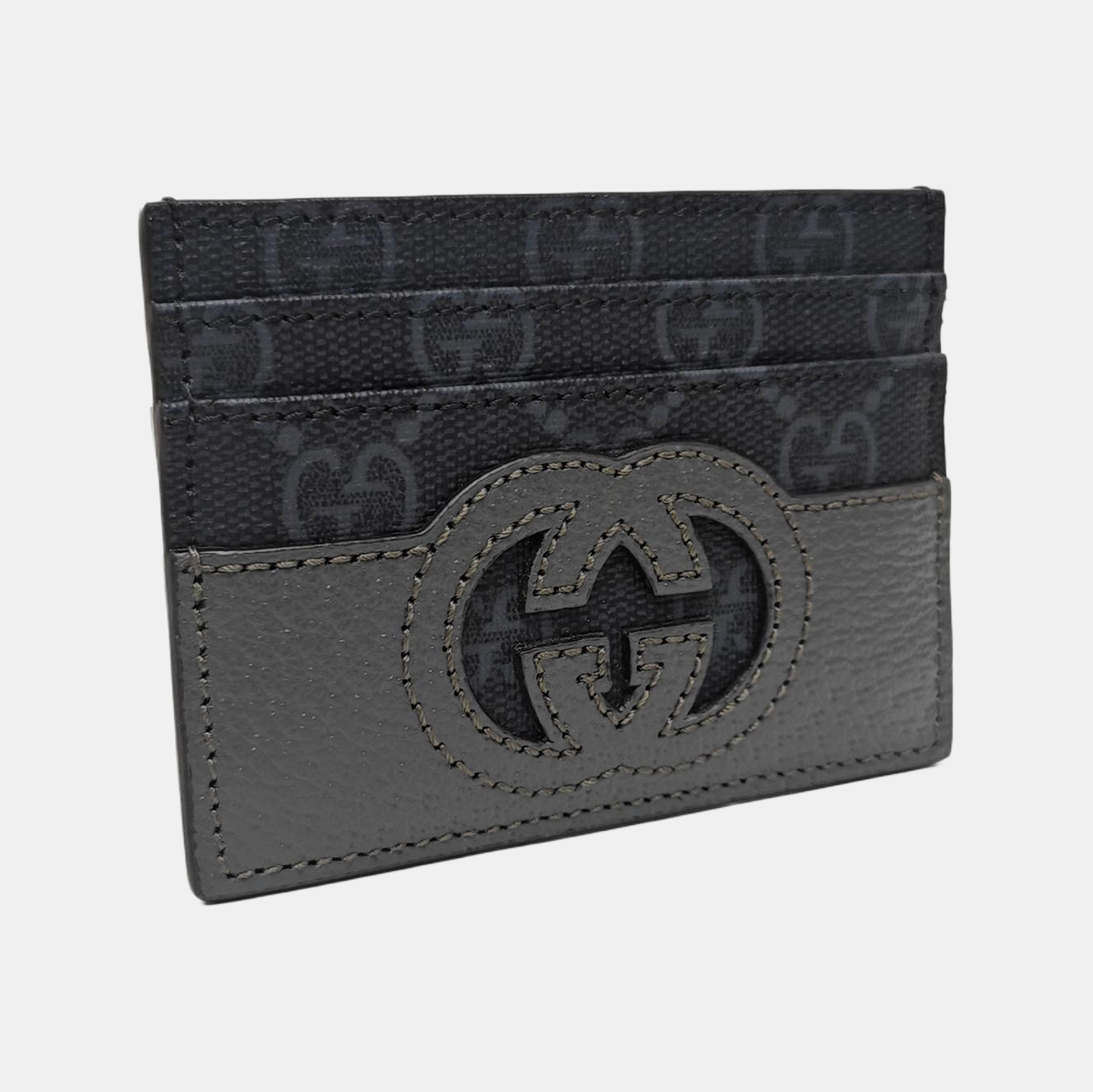 Monogram Coated Canvas Card Holder Black