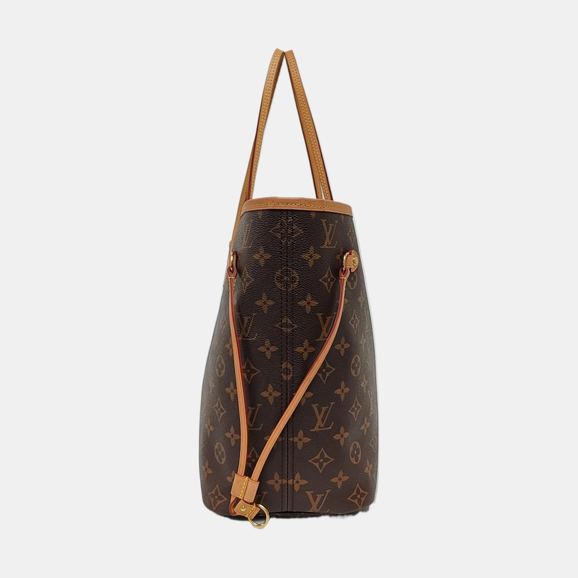 NEVERFULL MM Monogram Coated Canvas Brown