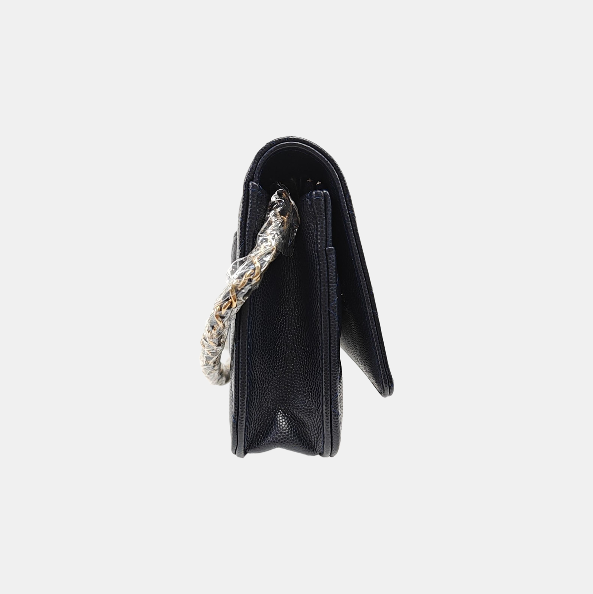 WOC Quilted Grained Calfskin Black