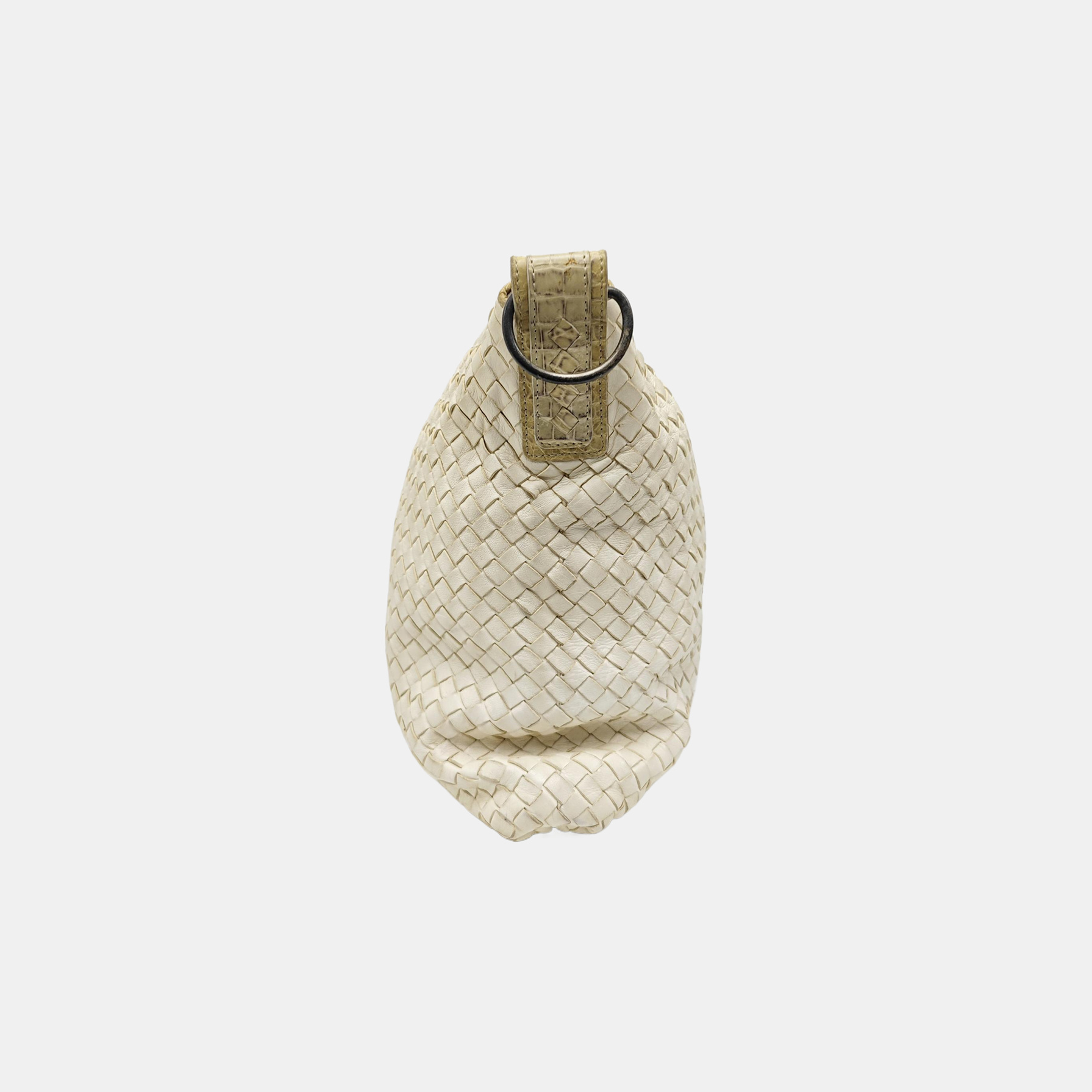 Leather Shoulder Bag White