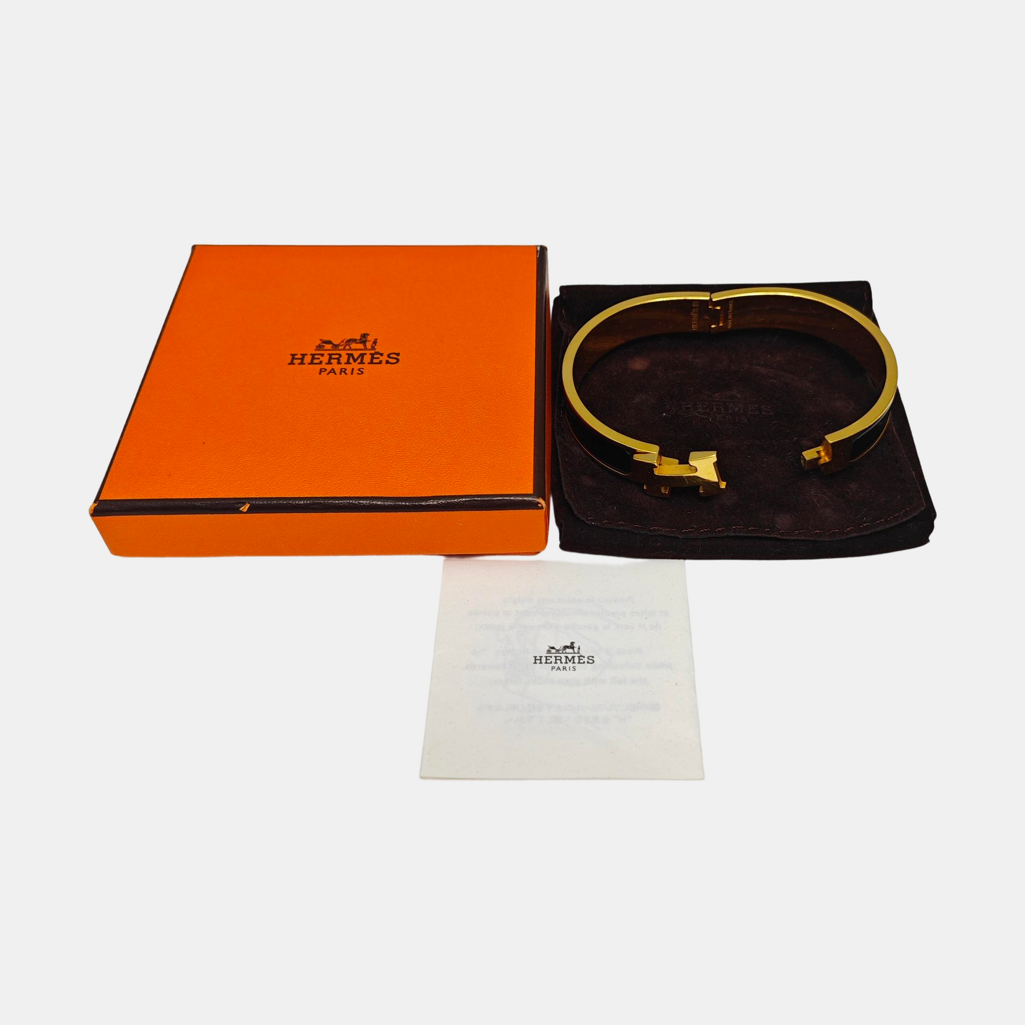 Clic H Metal Gold Bangle