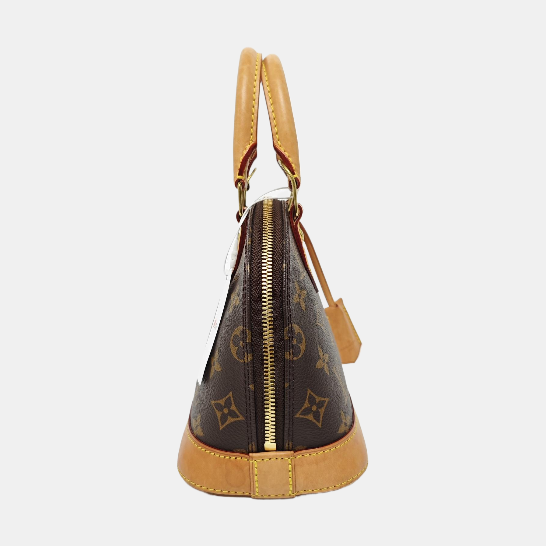 ALMA BB Monogram Coated Canvas Brown