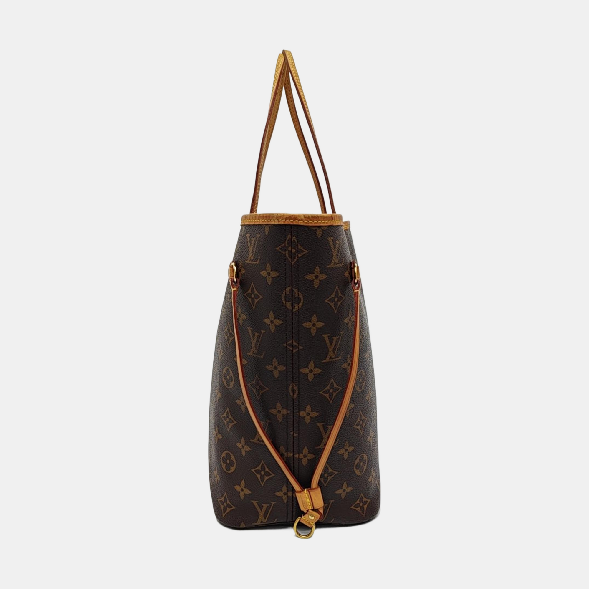 NEVERFULL MM Monogram Coated Canvas Brown
