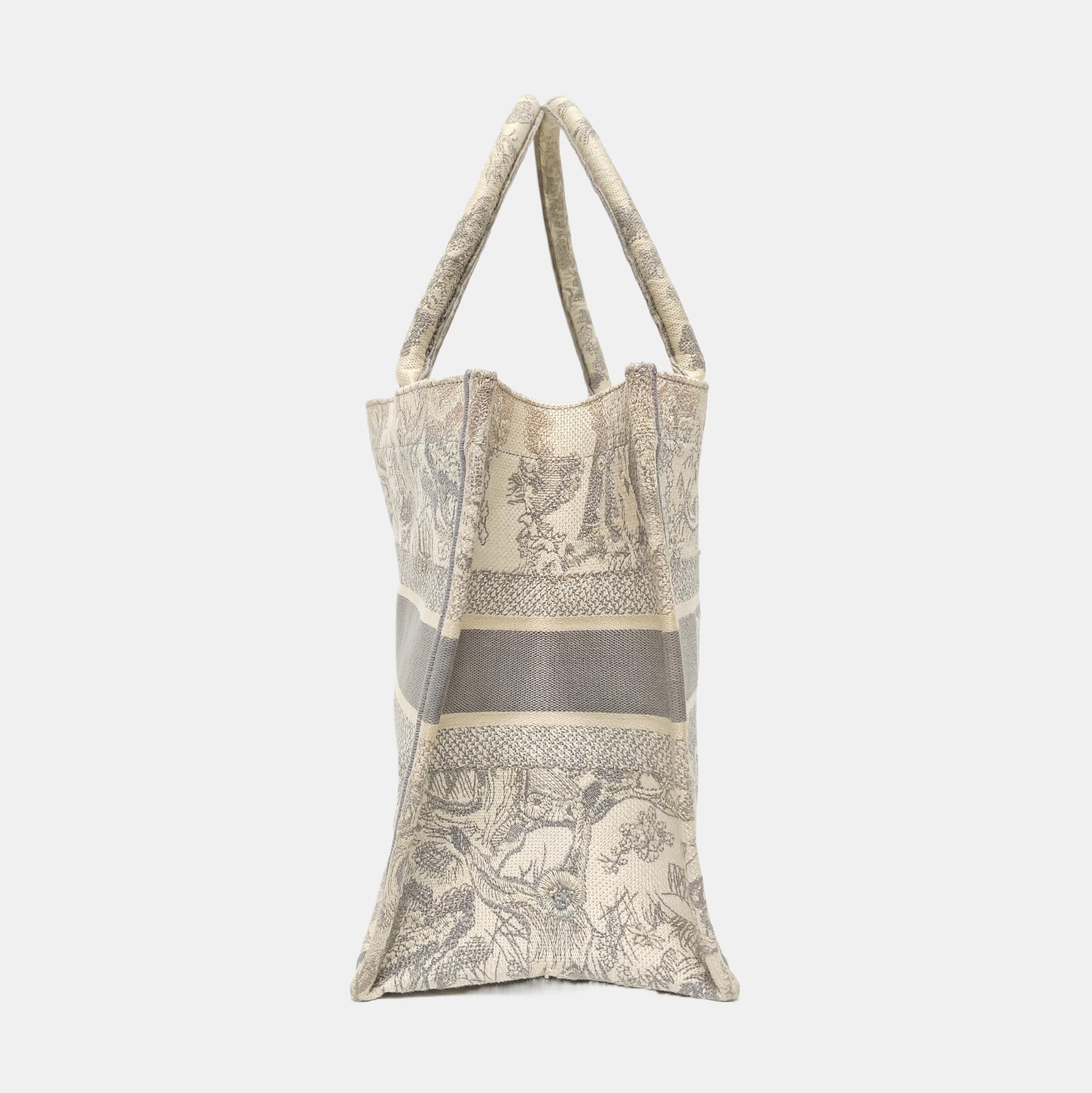 Book Tote Medium Fabric Gray