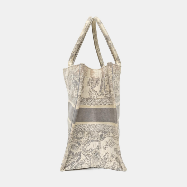 Book Tote Medium Fabric Gray