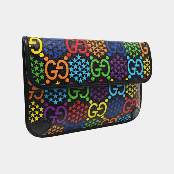 Psychedelic Monogram Coated Canvas Black