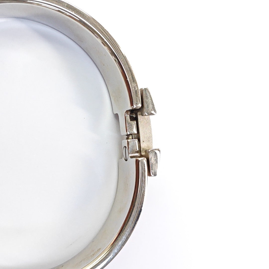 Clic H Metal Silver Bangle