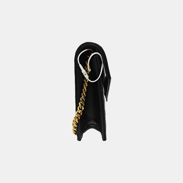MONOGRAM Chevron Calfskin Black