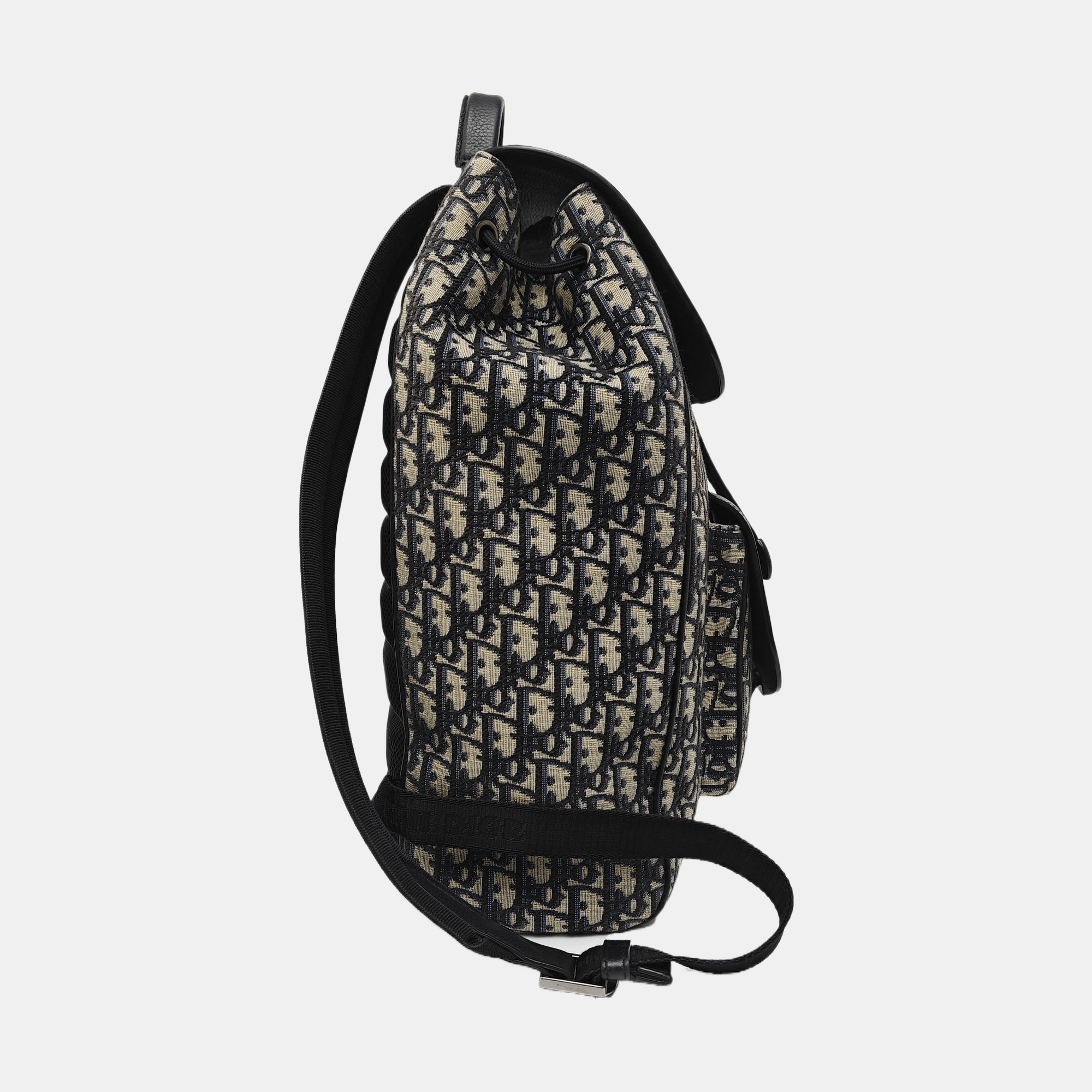 Saddle Medium Oblique Canvas Multicolor