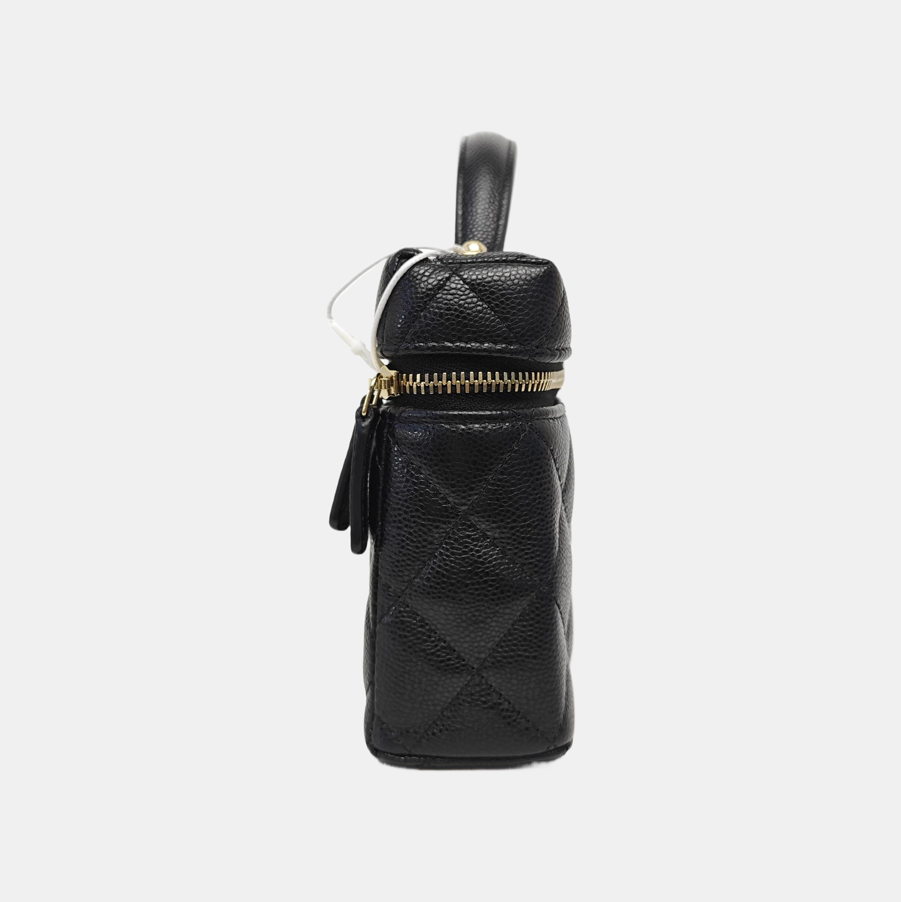 25C Quilted Grained Calfskin Black