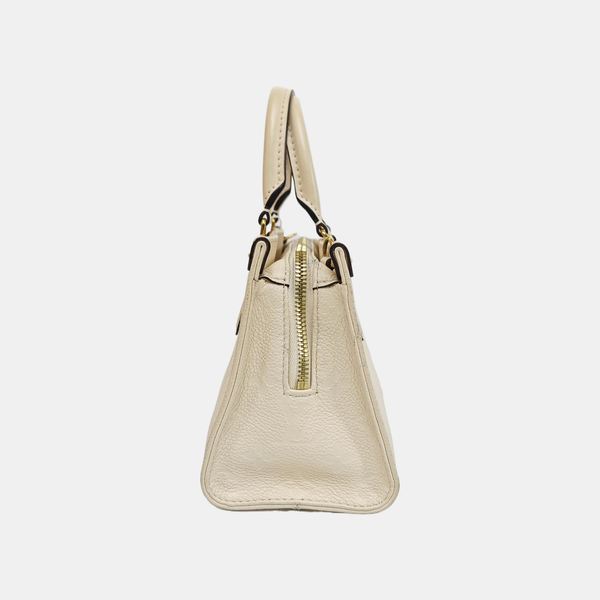 ONTHEGO EAST WEST PM Monogram Calfskin White
