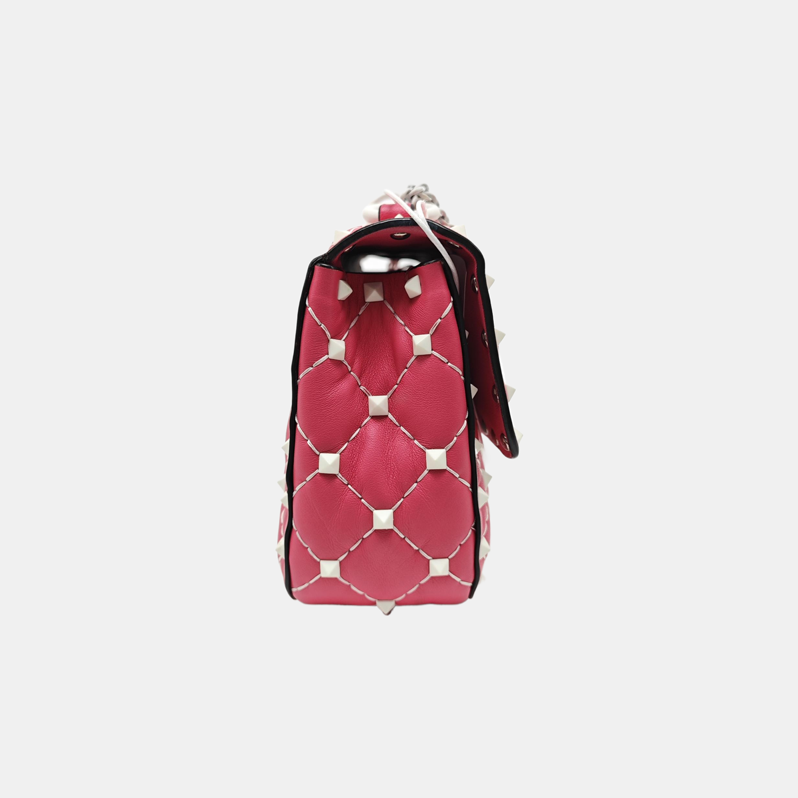Spike Up Small Quilted Lambskin Pink