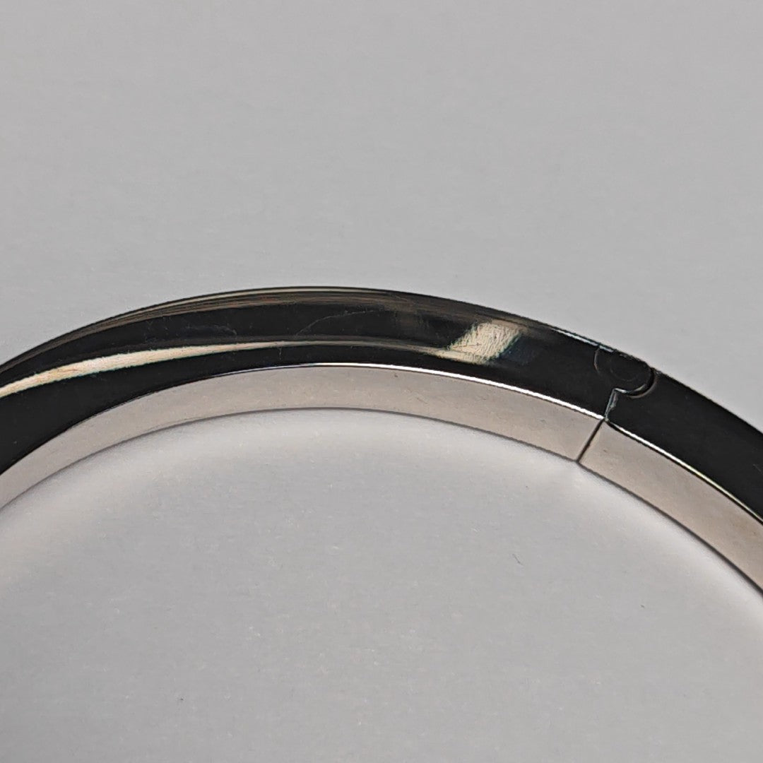 Tiffany T 18k White Gold Silver Bangle