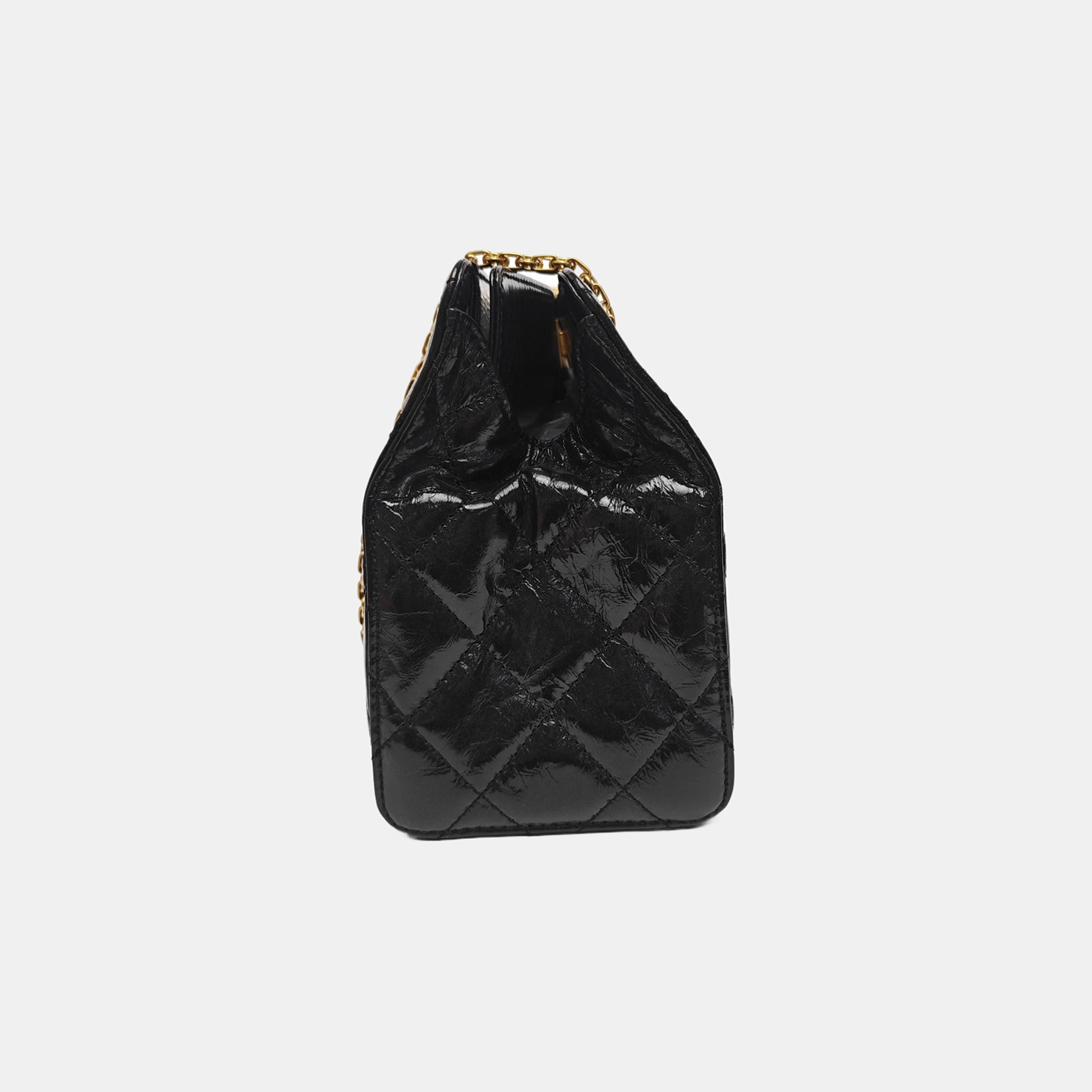 Quilted Calfskin Shoulder Bag Black