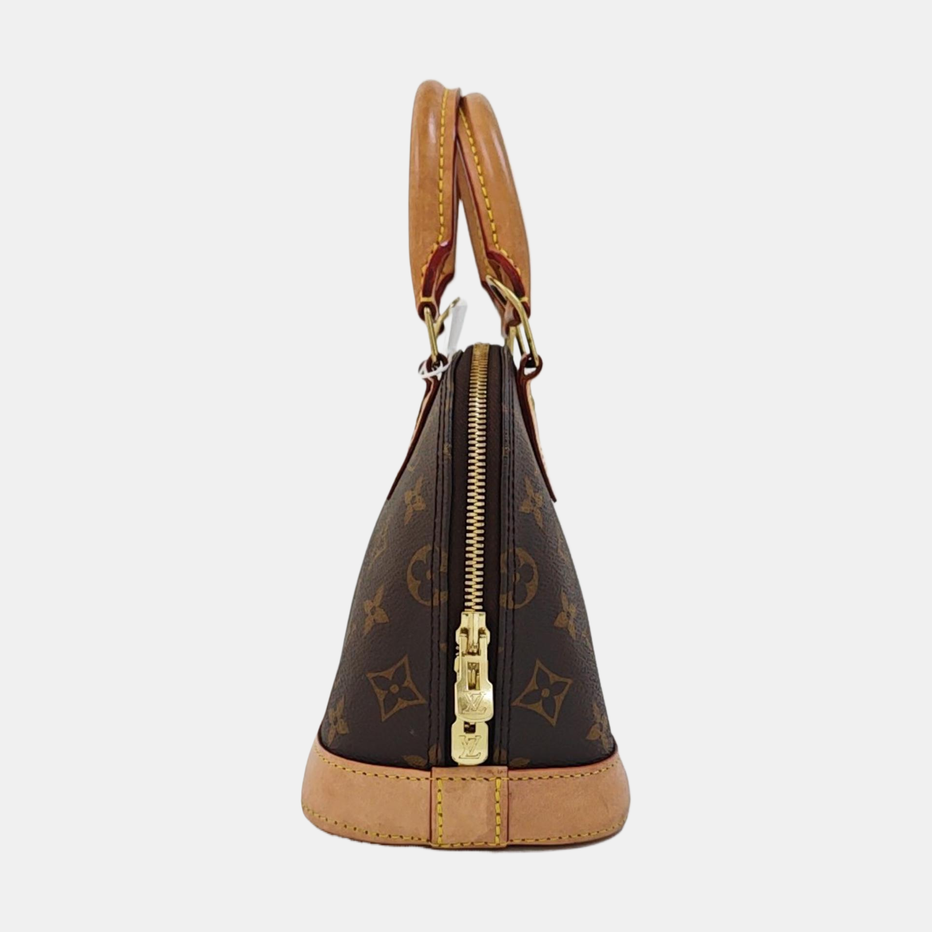 ALMA BB Monogram Coated Canvas Brown