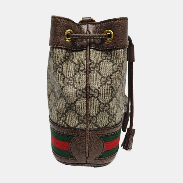 Ophidia Mini Monogram Coated Canvas Beige