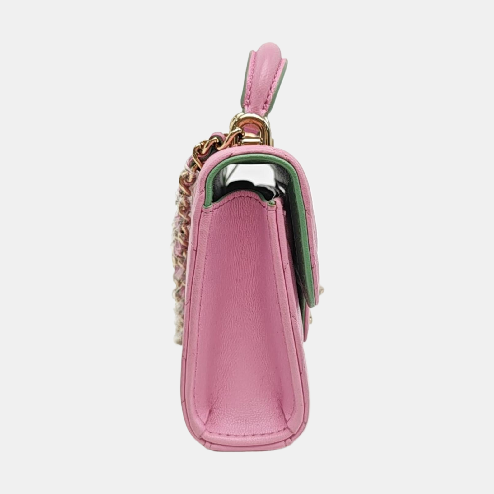 Quilted Lambskin Shoulder Bag Pink