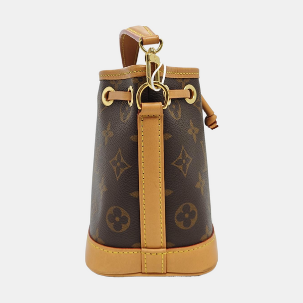 NOÉ Nano Monogram Coated Canvas Brown