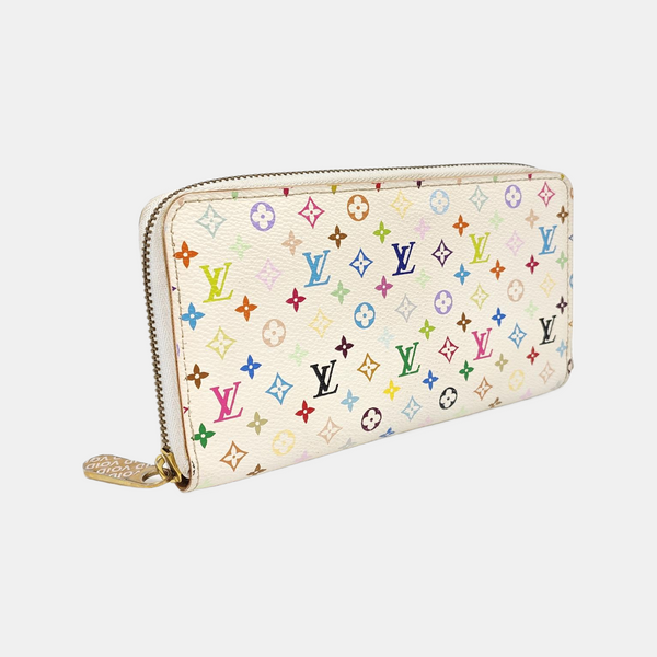 LV × TM ZIPPY Monogram Coated Canvas White Wallet