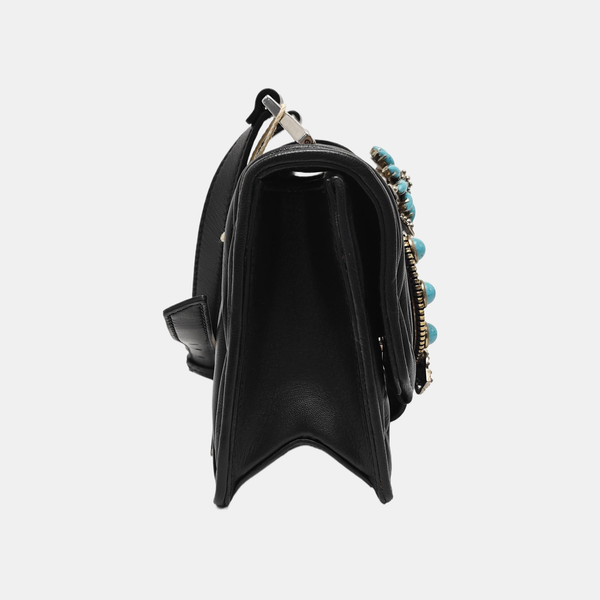 Miu Lady Quilted Lambskin Black