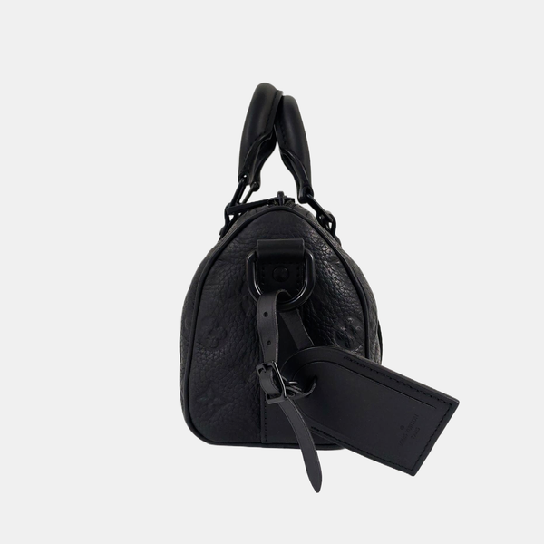 KEEPALL 25 Monogram Calfskin Black