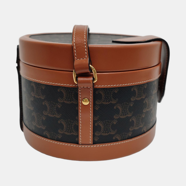 Authenticated pre-owned  TRIOMPHE Medium Coated Canvas Brown - Shoulder Bag at Looply