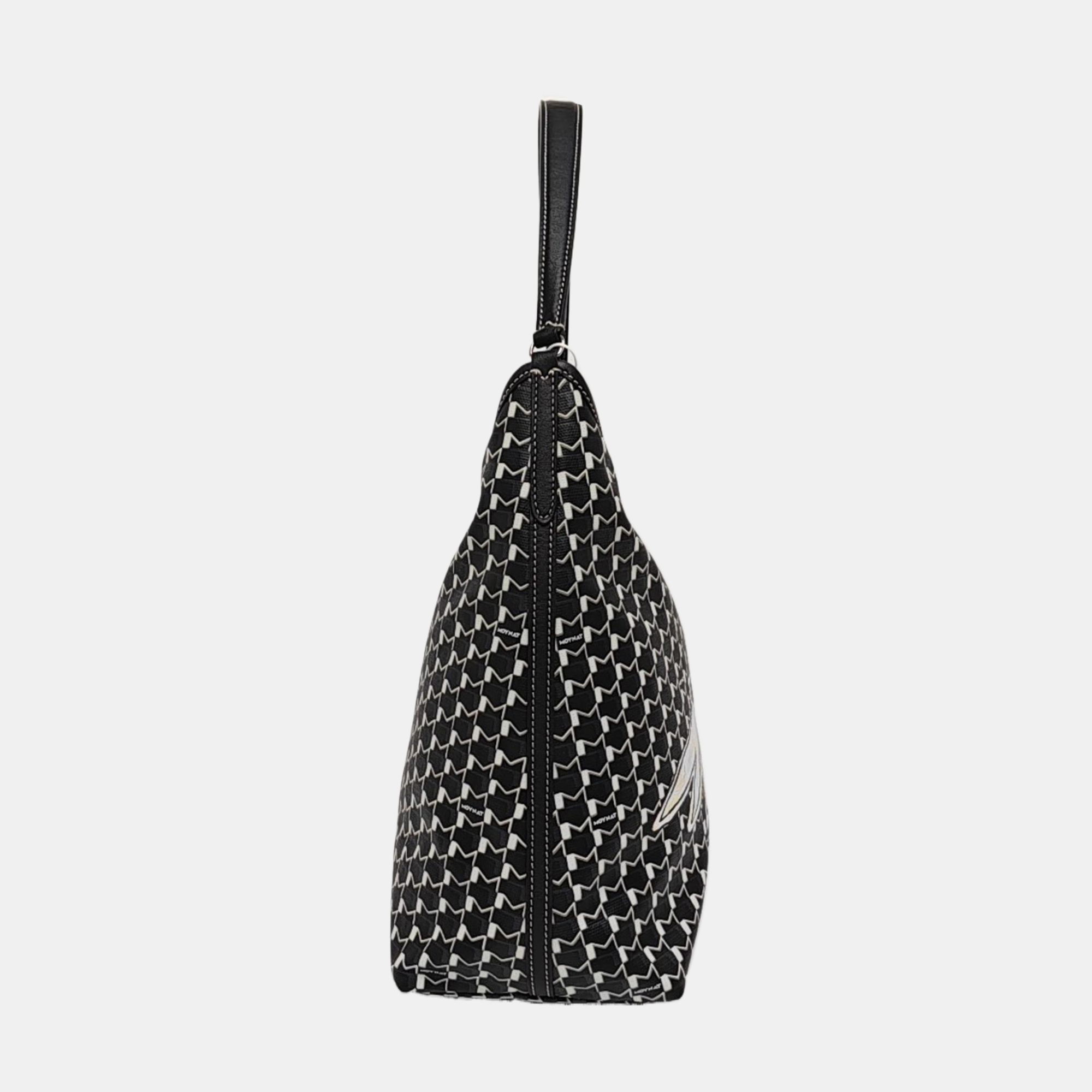 Coated Canvas Shoulder Bag Black