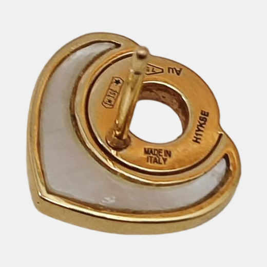 BVLGARI BVLGARI 18k Rose Gold White Stud Earrings