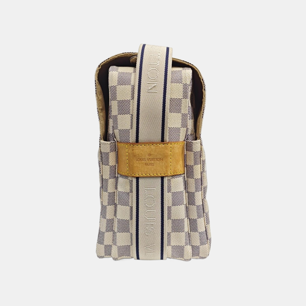 NAVIGLIO Damier Azur Coated Canvas White