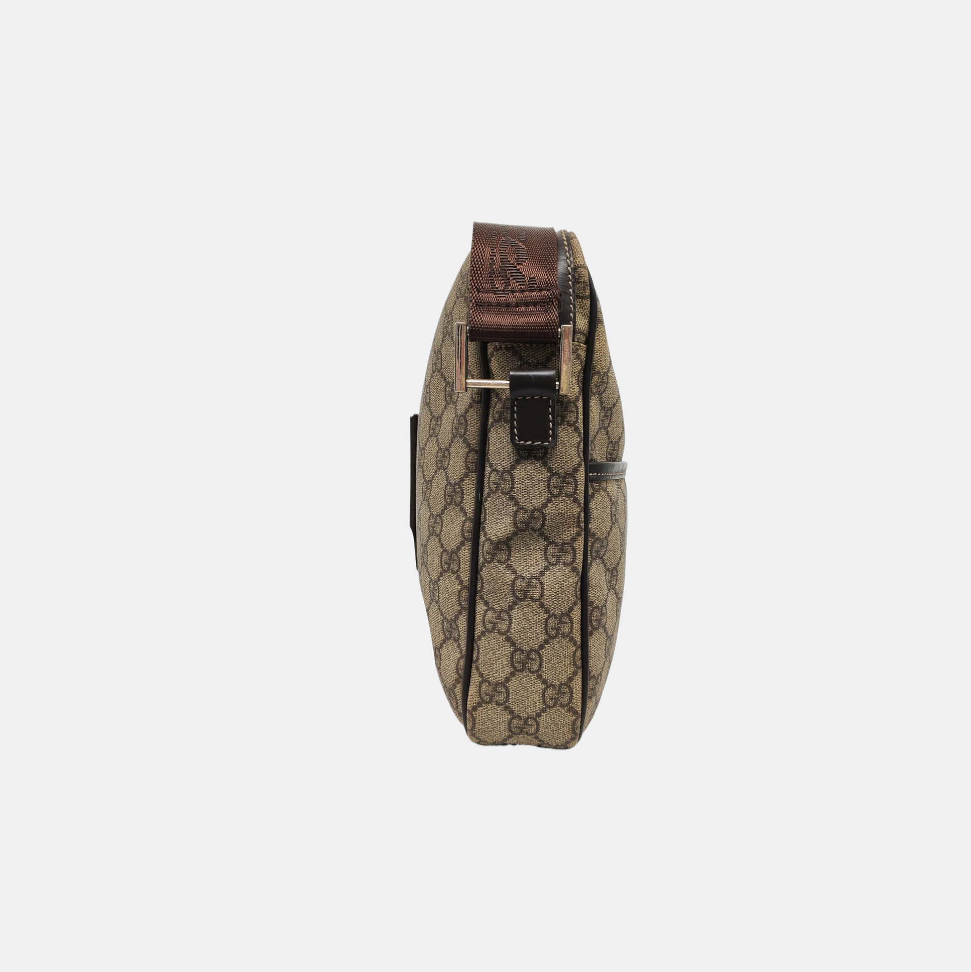 Monogram Coated Canvas Crossbody Bag Beige