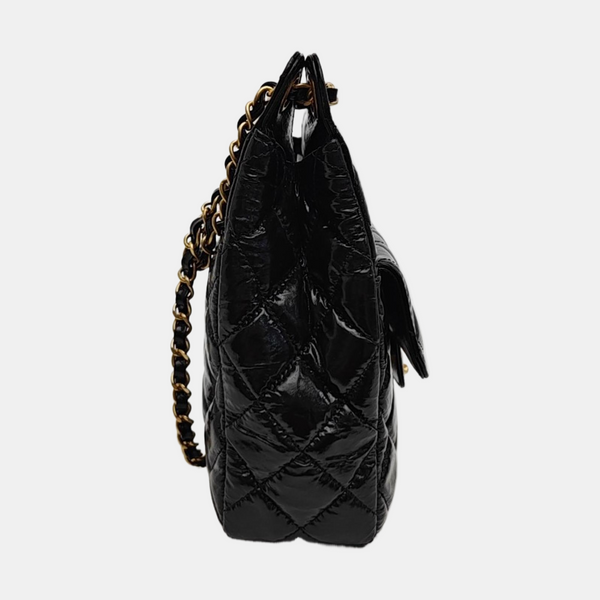 23C HOBO Medium Quilted Calfskin Black