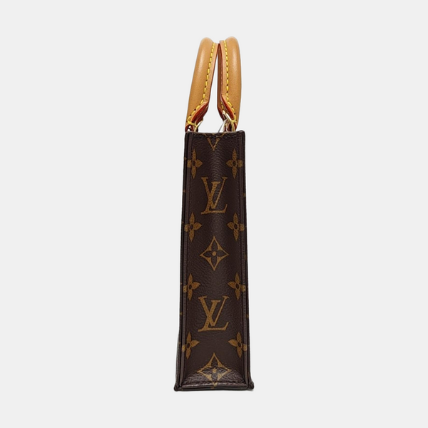 SAC PLAT Mini Monogram Coated Canvas Brown
