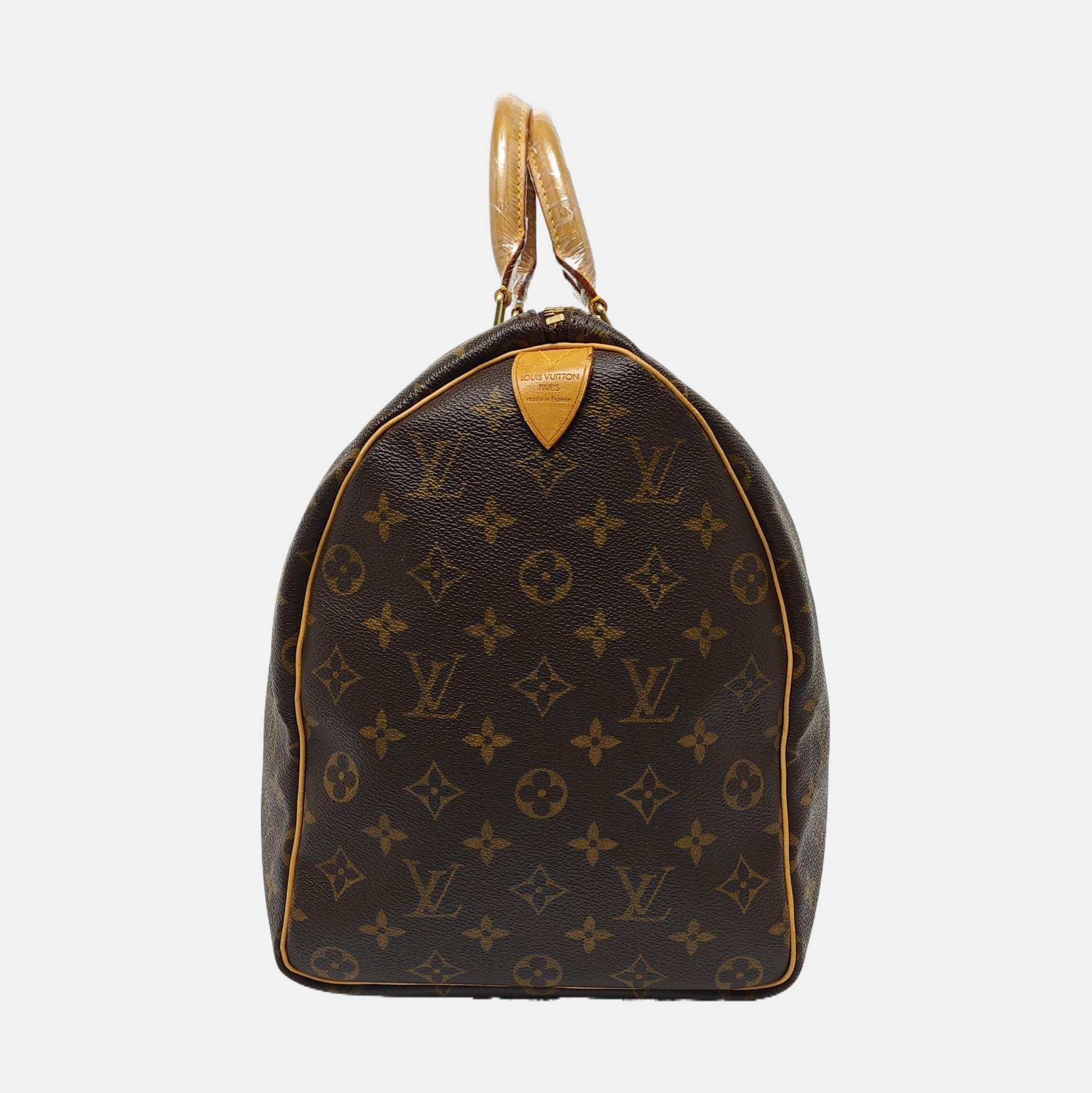 KEEPALL 45 Monogram Coated Canvas Brown