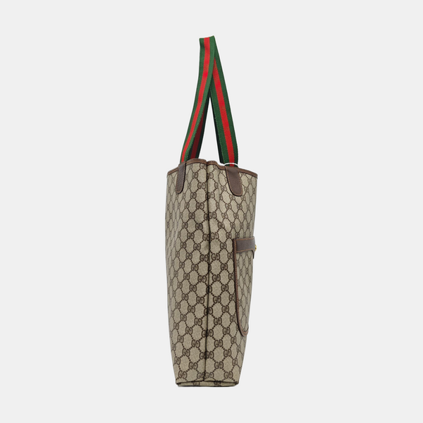 Monogram Coated Canvas Tote Bag Black