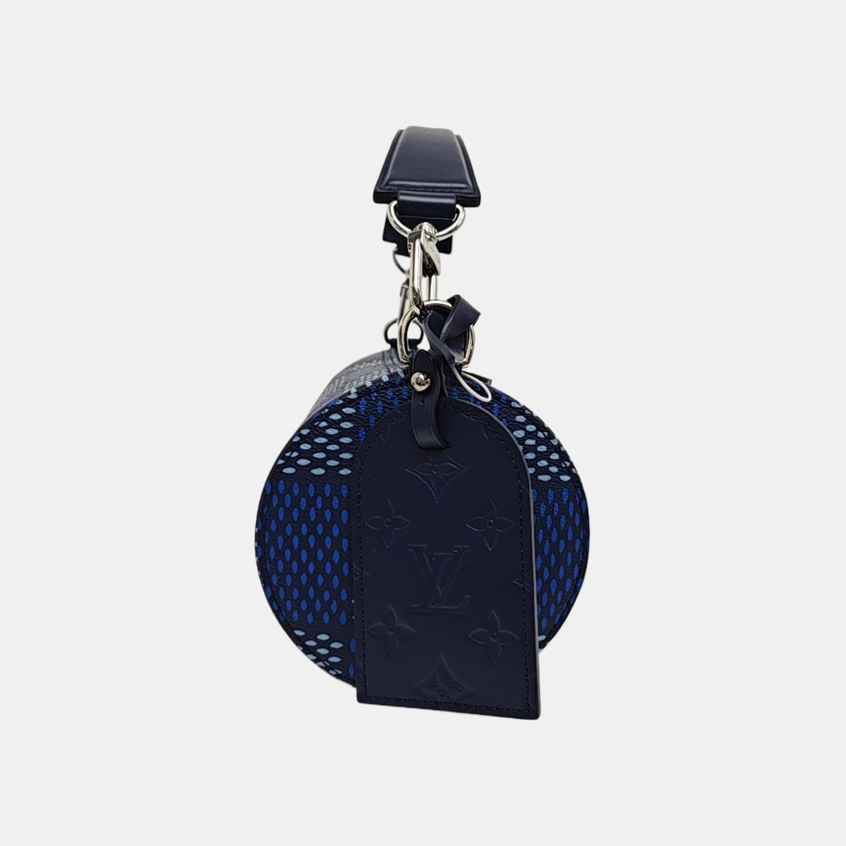 Coated Canvas Shoulder Bag PM Blue
