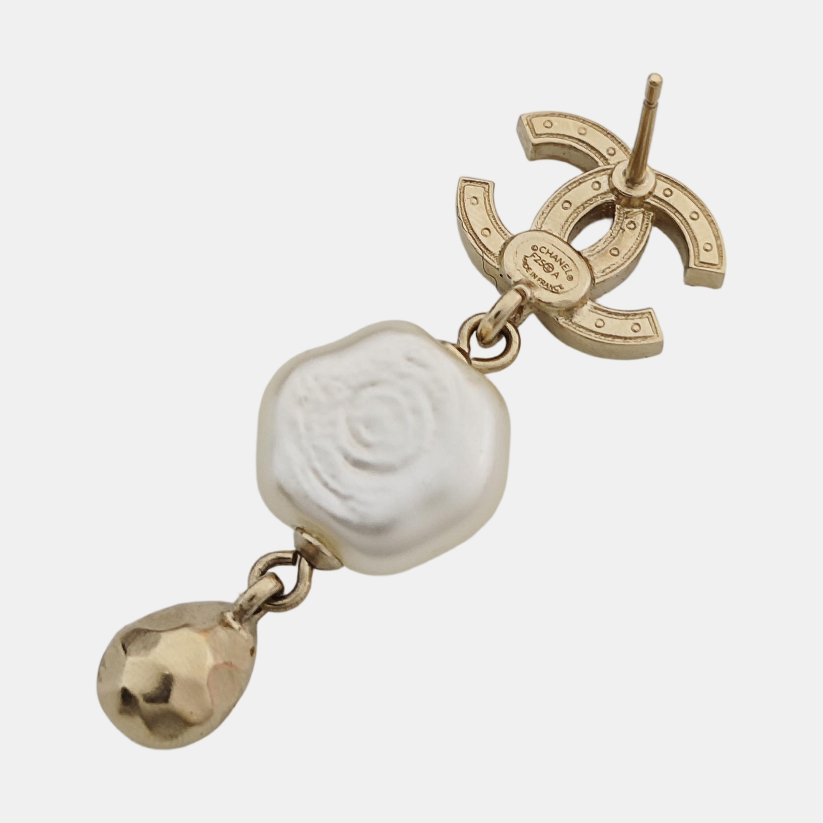 Faux Pearl White Stud Earrings