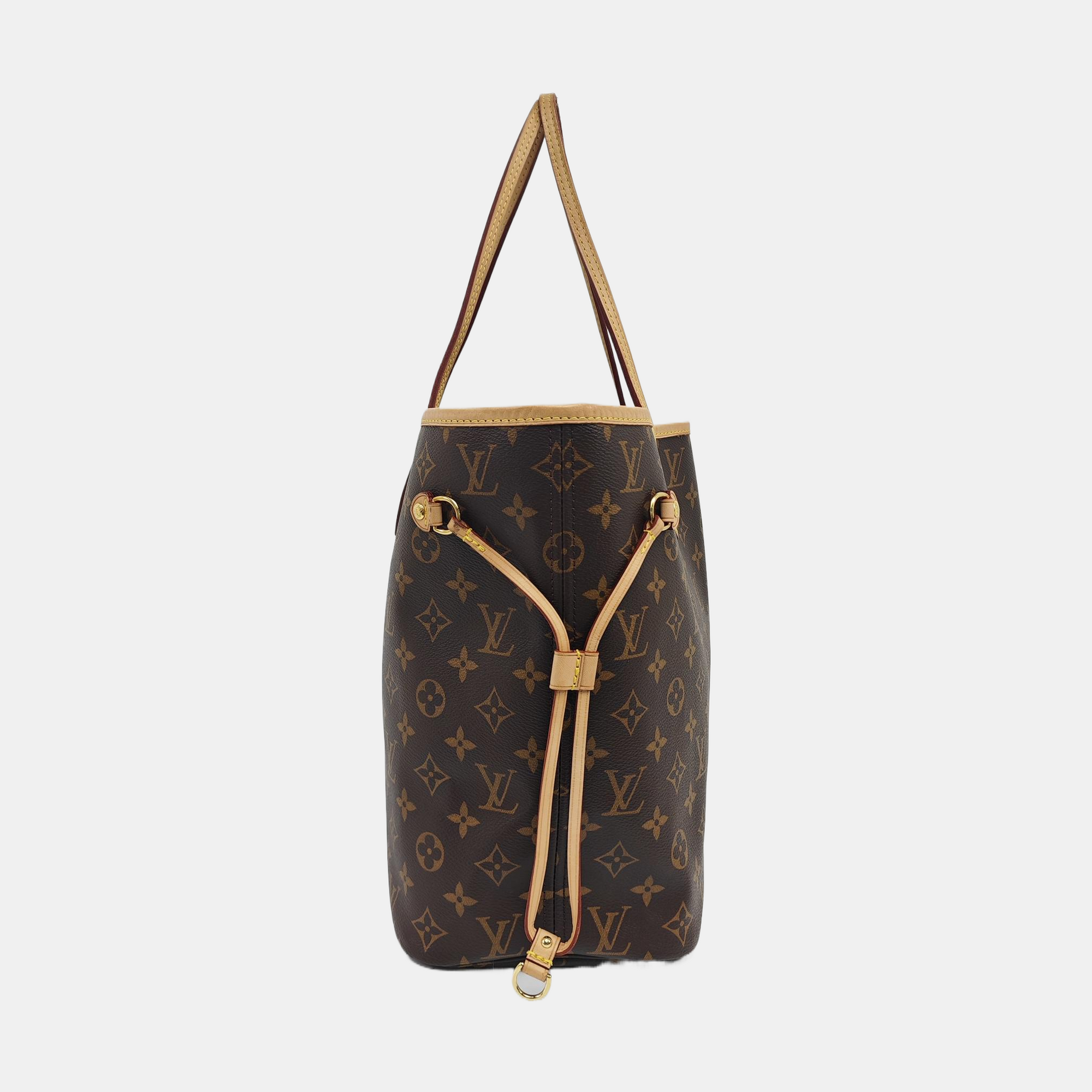 NEVERFULL MM Monogram Coated Canvas Brown
