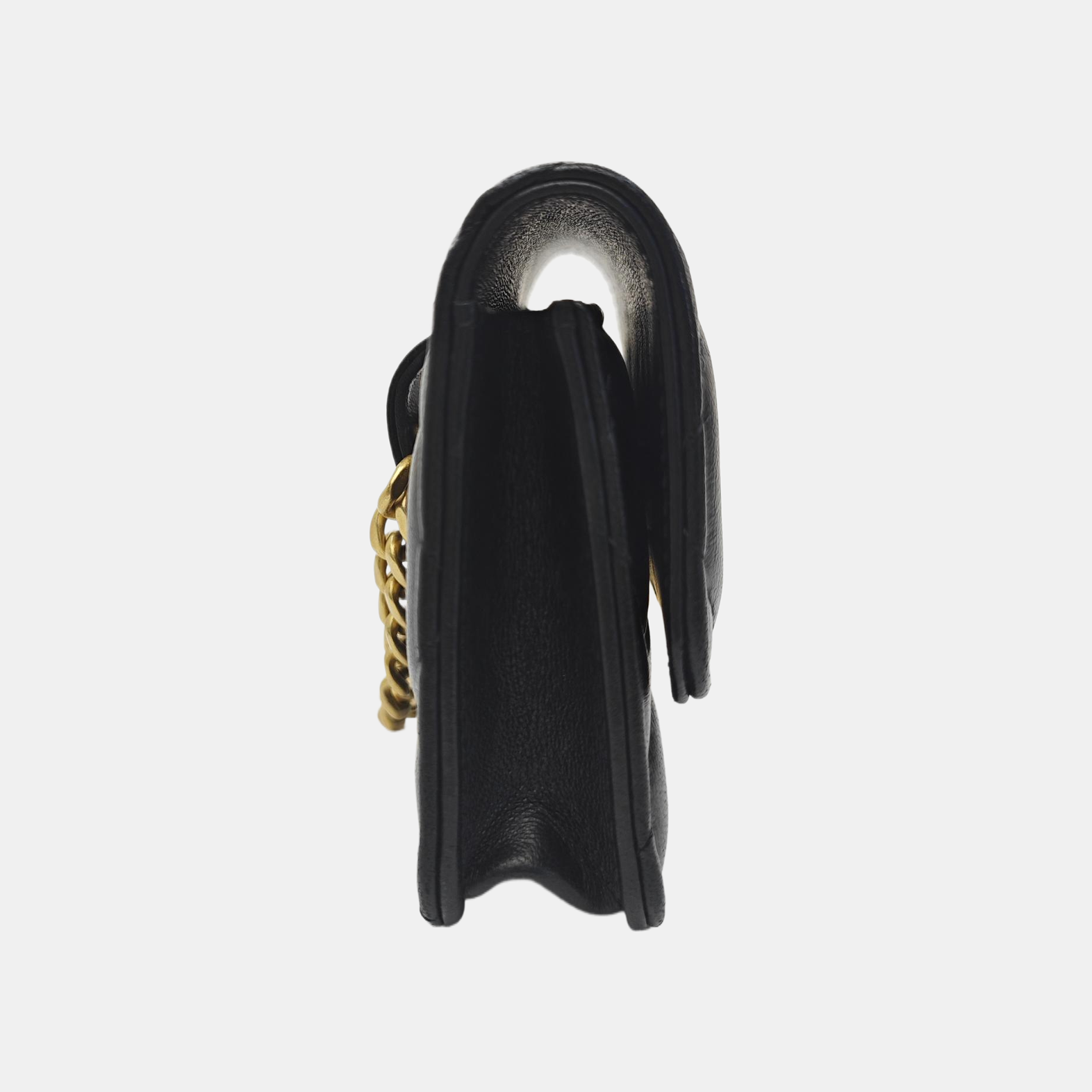 Quilted Lambskin Shoulder Bag Black