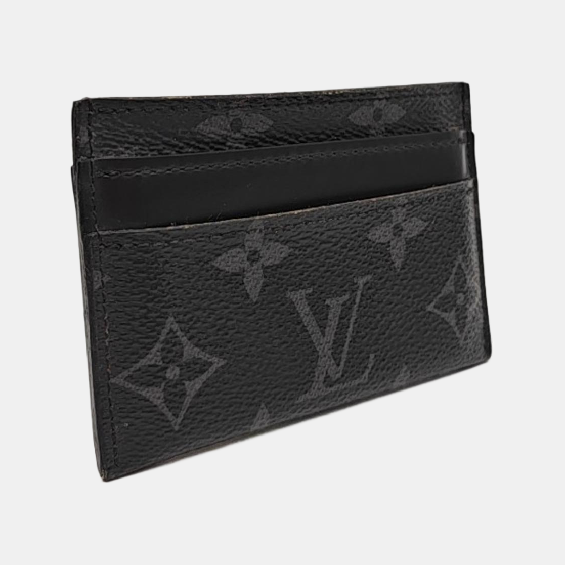 Monogram Coated Canvas Card Holder Black