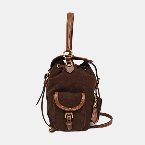 Fabric Backpack Brown