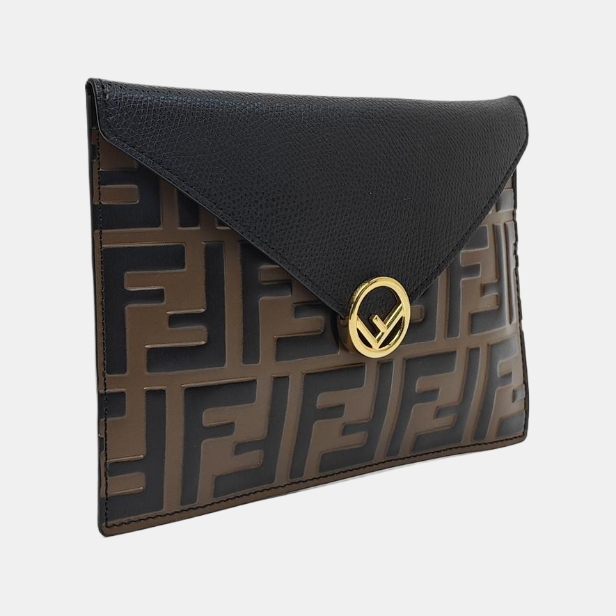 Calfskin Clutch Medium Brown