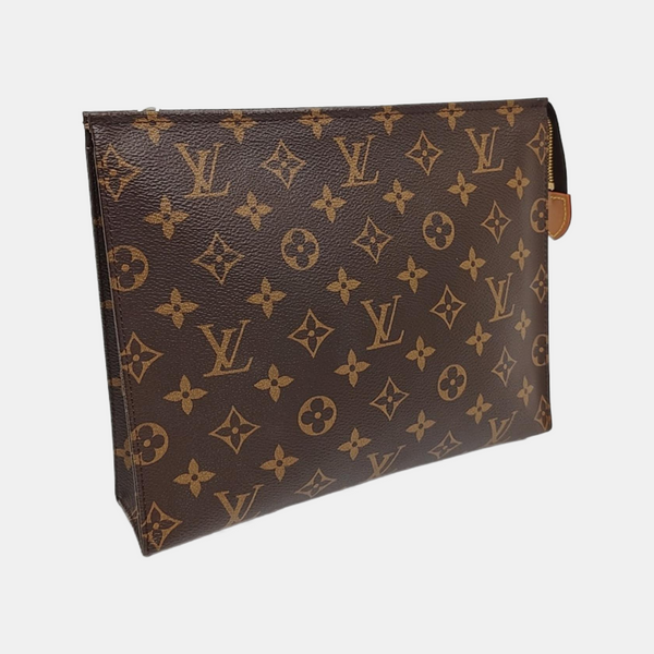 TOILET POCKET 26 Monogram Coated Canvas Brown