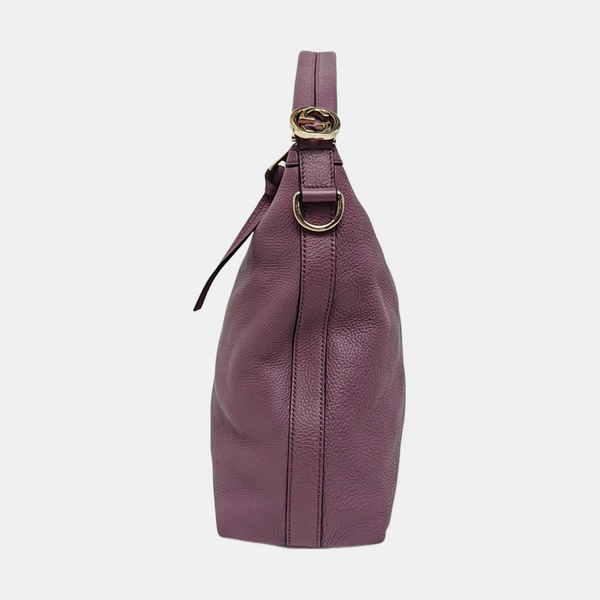 Calfskin Shoulder Bag Purple