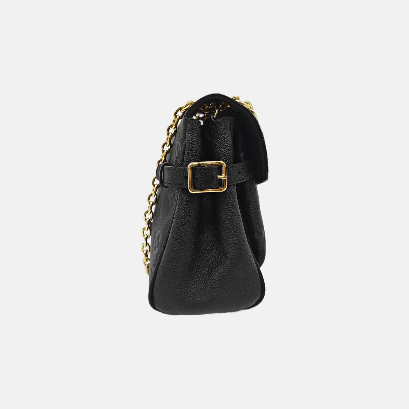 Anytime Flap Monogram Calfskin Black