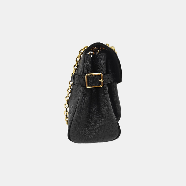 Anytime Flap Monogram Calfskin Black