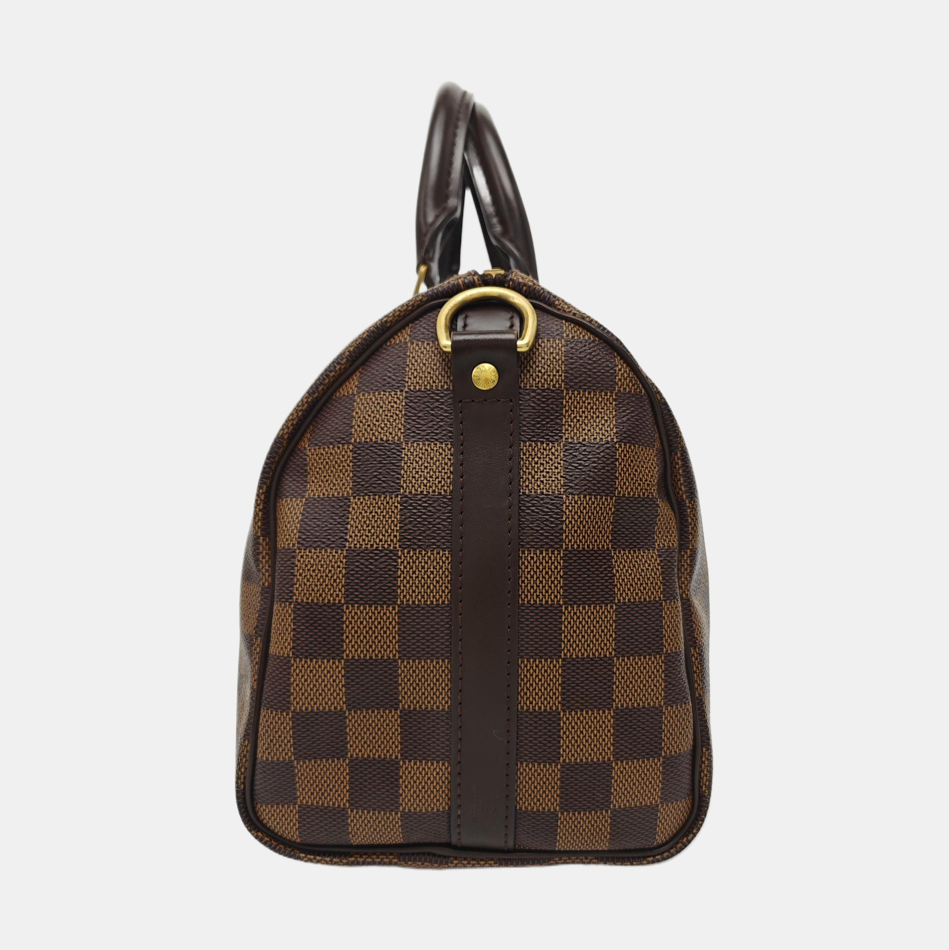 SPEEDY 25 Damier Ebene Coated Canvas Brown