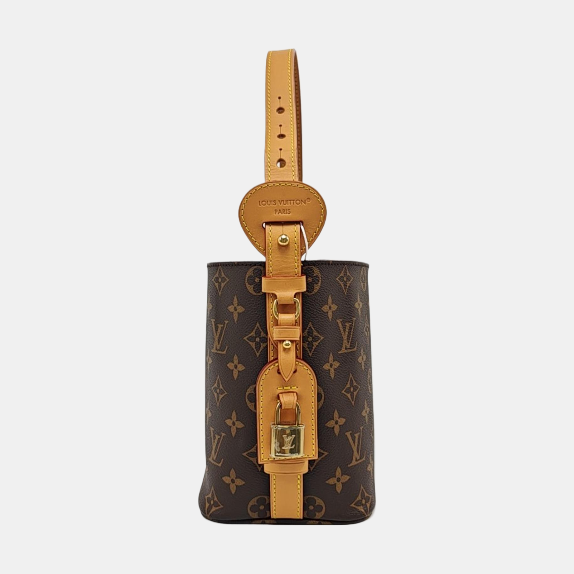 ALL IN BB Monogram Coated Canvas Brown