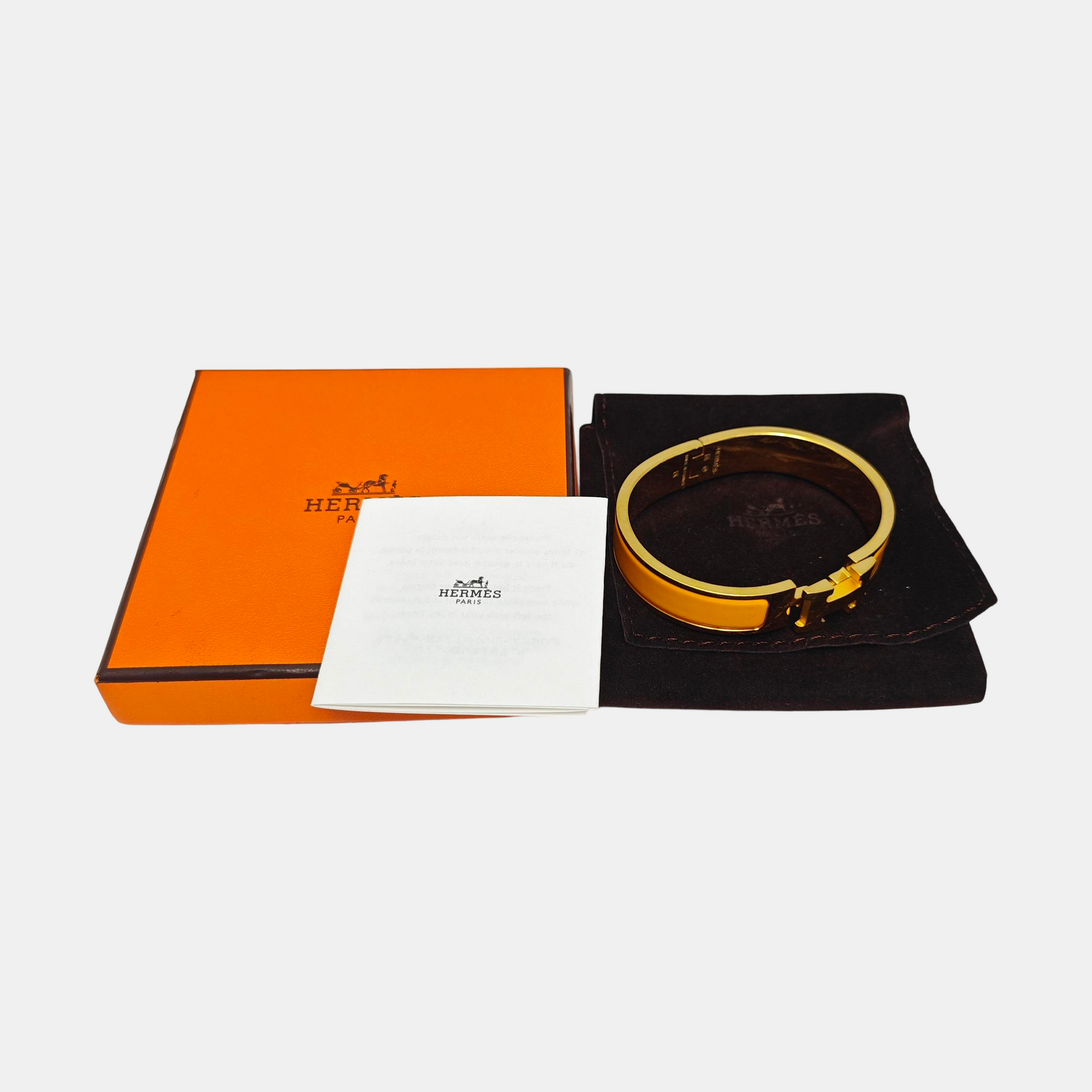 Clic H Metal Gold Bangle