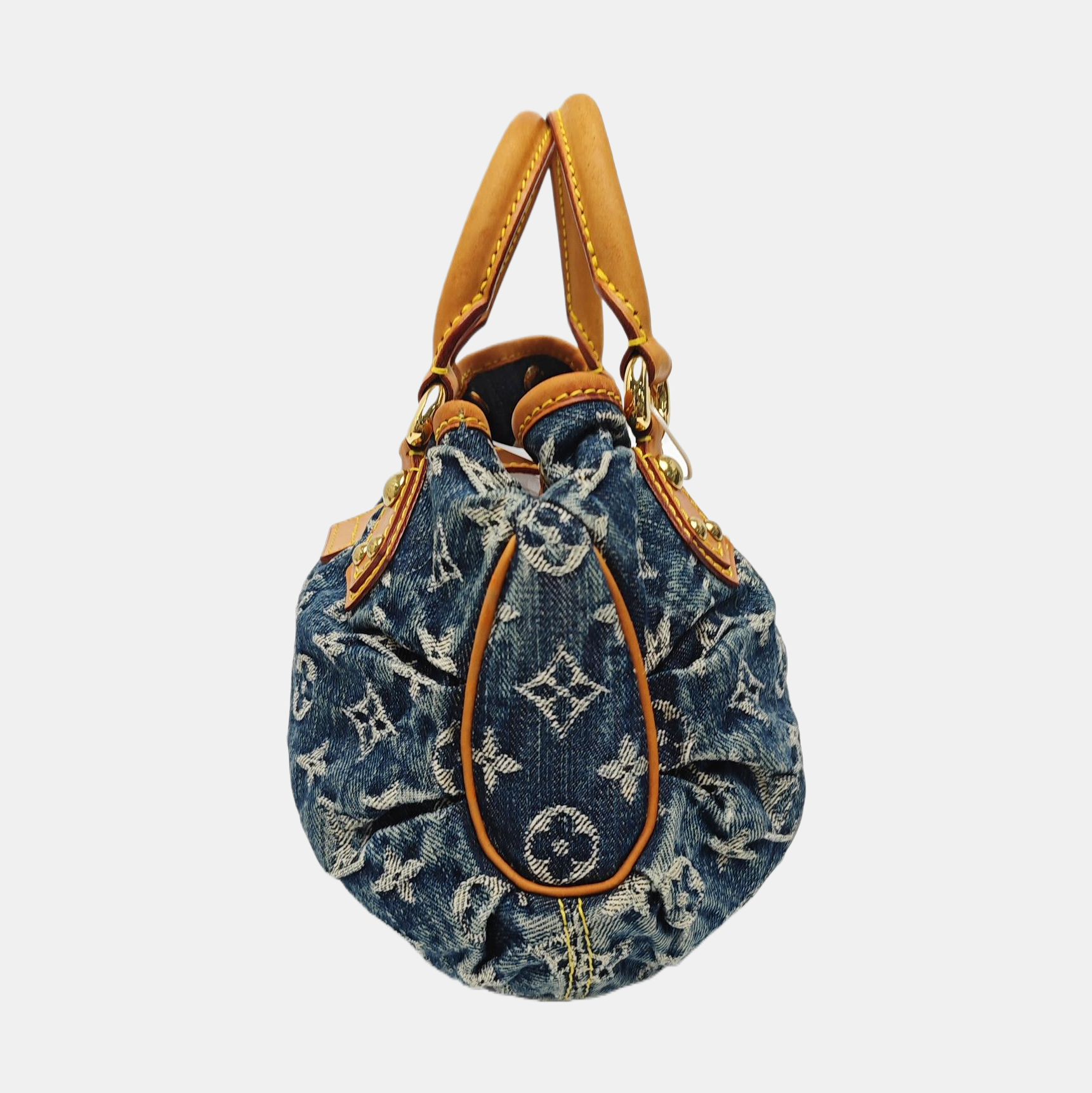 PLEATY Monogram Denim Blue