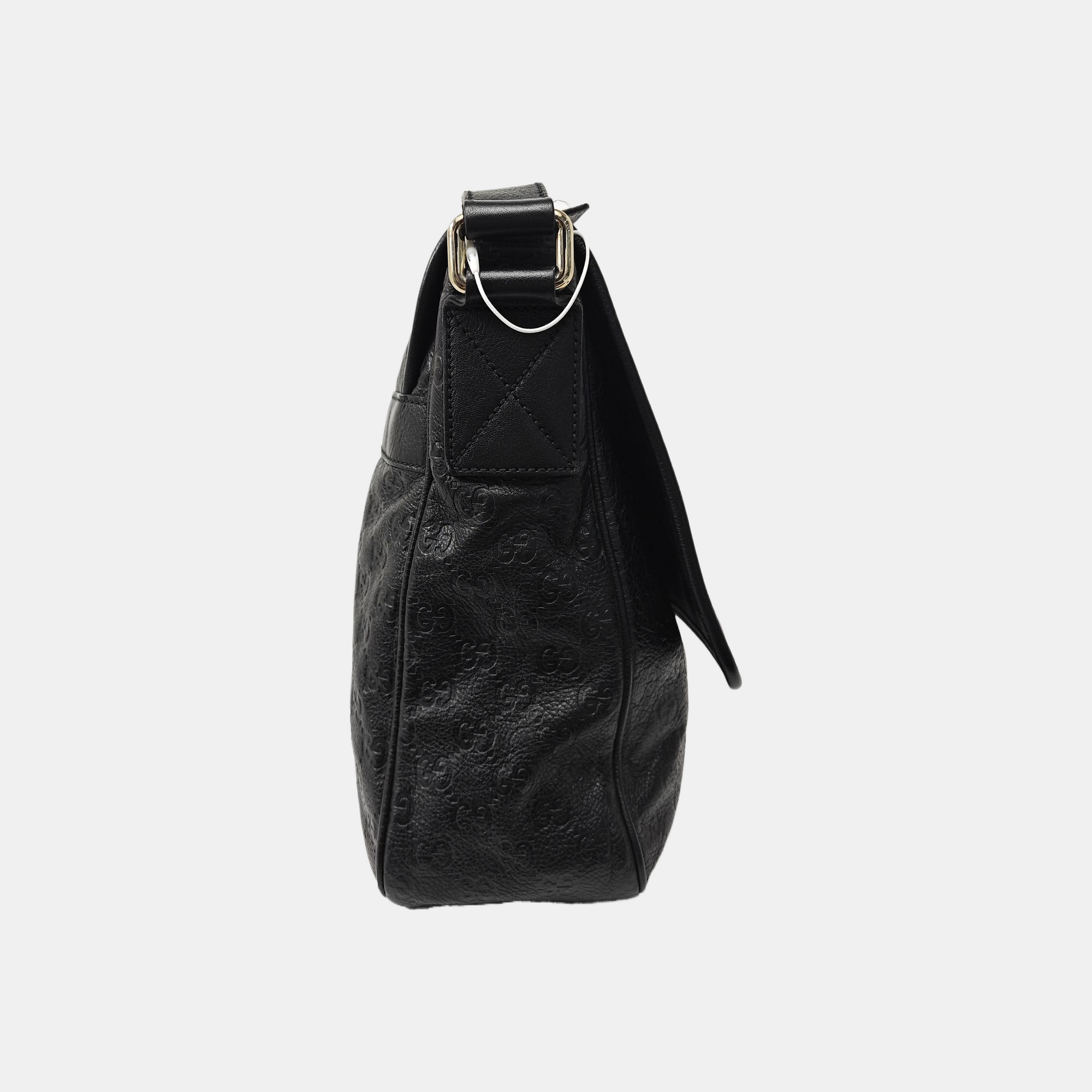 Ligne Shima Monogram Calfskin Black